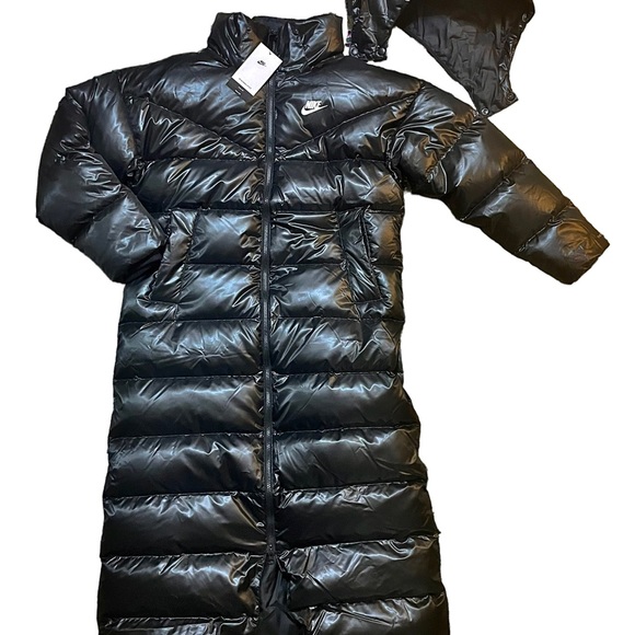 • Nike Sportswear Therma-FIT City Series Black Down Puffer Parka Coat - Picture 5 of 12